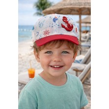 Aydın Şapkacınız 1-3 Yaş Erkek Çocuk Yazlık Fileli Şapka Ayarlanabilir Cırtlı Hafif Nefes Alabilen Güneşlik Kep