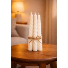 Twist (Burgu) Dekoratif 3'lü Mum