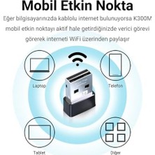 300MBPS Wifi 6 Çift Bant Kablosuz Alıcı Verici USB Adaptör