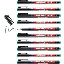 Uravas Store Edding 141 F Permanent Kalem - Asetat Kalemi Yeşil - 10 Kalem - 0,6 mm Yuvarlak Uç