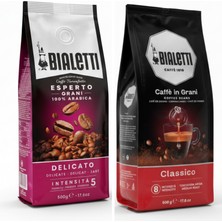 Bialetti 2 Adet Delicato ve Classico 500 gr Çekirdek Kahve