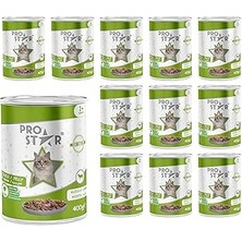 Uravas Store Prostar Yetişkin Kuzulu Jöleli Konserve Mama 400 gr x 12 Adet