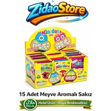Emrah Gültekin Minidots Meyve Aromalı Sakız 15 Adet Mini Draje Sakız Helal Doğal Renklendirici Eğlenceli Paket