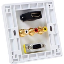  hdmı(180) + vga-2 + av-2 kanal üst priz sl-prz10