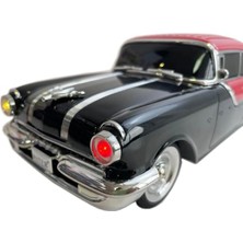 Kablosuz Hoparlör Bluetooth 10W 1955 Model Pontiac Bluetooth Klasik Araba Görünümlü Hoparlör ve Fm Radyo Ofis Ev Için USB Sd Aux Girişli Havalı Tasarım WS-598 Siyah-Kırmızı (Siyah-Kırmızı)