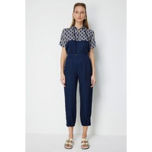 On Triko Paçası Lastikli Desen Detaylı Eşofman Altı 76347