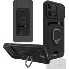 Hnrlishp Newface Iphone 14  Max Kılıf Zuma Kartvizitli Yüzüklü Silikon - Siyah