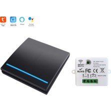 bilteknik Tuya Uyumlu Wifi 1 Tuşlu Senaryo Butonu ve 1 Adet Işık Anahtarı Seti