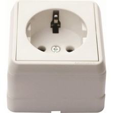  mutlusan bron sıva üstü topraklı priz beyaz ( 2160 100 0201)