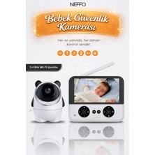 Neffo Ekranlı Bebek Kamerası Gece Görüşlü Hareketli Ip Güvenlik Kamera Monitörü Oda Sıcaklık Kontrollü