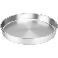 Özbir Paslanmaz Çelik Yuvarlak Fırın Tepsisi 28X6CM