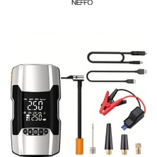 Neffo Taşınabilir Araç Akü Takviye Cihazı + 150 Psı Dijital Hava Kompresörü & Powerbank
