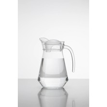 İpek Porselen Hexa 1300 ml Cam Sürahi – Kapaklı, Şeffaf, Çok Yüzeyli Tasarım