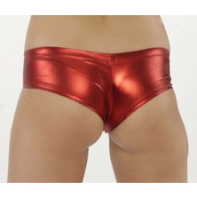 Hafif Giyim Kırmızı Fantezi Seksi Deri Görünümlü Şort HF120644