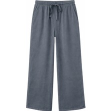 Mixray 4778 Kadın Bol Paça Palazzo Dökümlü Gabardin Pantolon Antrasit