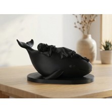 Teknokup Hayalperest Balina ve Kız Figürü (15CM) - Rüya Gibi Sanat Eseri