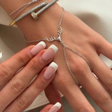 Merve Takı Özel Seri Geyik Figürlü Silver Şahmeran