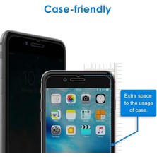 7 Plus/8 Plus Gizli Hayalet Ekran Koruyucu, Yandan Görünmeyen Full Ekran Koruyucu Cam, Tam Gizlilik Tam Koruma. (Siyah)