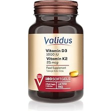 Uravas Store Validus D3 + 180 Softgel