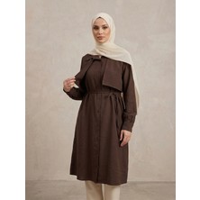 Foremia Çift Taraflı Aller Uzun Tunik-Kahve -