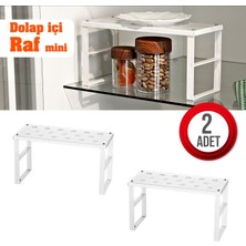 Tidy Home 2 Adet Dolap Içi Düzenleyici Mini Metal Raf Tabak Bardak Rafı Kaliteli Düzenleyici