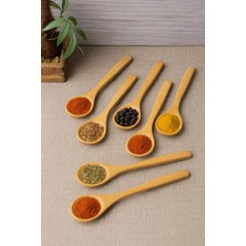 Katre46 Ahşap Büyük Baharat Kaşığı Seti 6 Lı 17 cm