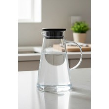 İpek Porselen 1,9 Litre Borosilikat Isıya Dayanıklı Antrasit Renkli Şık Su ve Meşrubat Sürahisi