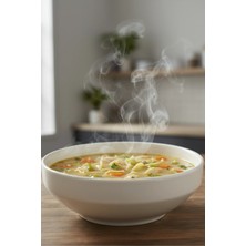 İpek Porselen 6 Kişilik Nodric Kenar Toledo Çorba Kasesi (Konik) 13CM Krem Rengi