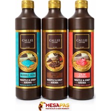 Callei Sütlü & Bubble Gum & Çilek Waffle Pankek Pasta Sosu 3'lü Avantaj Paket