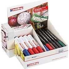 Uravas Store Edding 4 – 51538 Calligraphy Xmas Ekran Pen Marker, 38 Parça, Karton, 180 x 90 x 200 mm