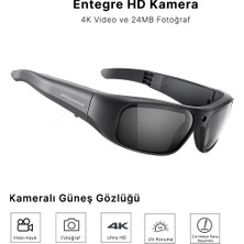 Oho Sunshine 628 4K Ultra Hd Kameralı Akıllı Güneş Gözlüğü - 128GB Hafıza, TR90 Esnek Çerçeve, Uv Korumalı