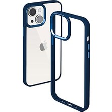 Buff 15 ile Uyumlu New Air Bumper Kılıf, Koruyucu Telefon Kılıfı (Koyu Mavi)