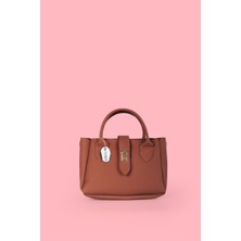 Westbag Kilitli Fermuarlı Kadın Suni Deri Dokulu Küçük Boy El ve Omuz Çantası