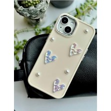 13-14 ve 15 Uyumlu 3D Taş Kalp Oyuncak Tasarımlı Esnek Silikon Kılıf - Kremtaşkalp