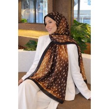 Revam Collection Ceylan Desen Pamuk Soft Şal Acı Kahve