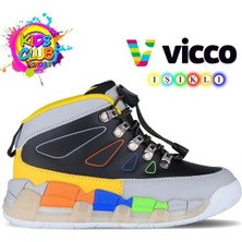 Vicco Ellen Phylon Kauçuk Taban Ortopedik Işıklı Çocuk Bot Siyah