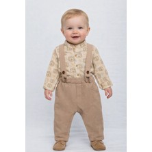 Lumbi Baby Aslan Desenli Kahverengi Erkek 2'li Tak