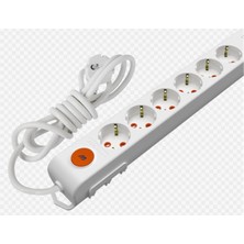  ri-tech 6 lı 1 metre anahtarlı topraklı grup priz