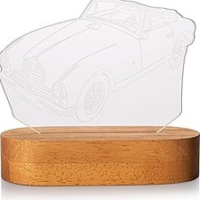Uravas Store Nostaljik Otomobil Tasarımlı Üç Boyutlu LED Lamba