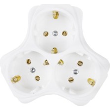  almera yonca priz 3 lü beyaz topraklı