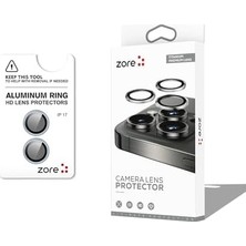 17 Için Cl-12 Premium Safir Parmak Izi Bırakmayan Anti-Reflective Kamera Lens Koruyucu (Mavi)