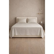 First Choice %100 Pamuk Saten 200 Tc (80 Tel) Düz Çarşaf Seti Şampanya