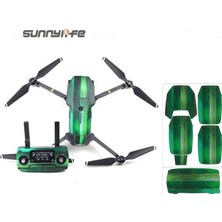 Profisher SUNNYLIFE Dji Mavic Pro İçin Green Wood Su Geçirmez PVC Cilt Çıkartma Seti TZ33-01