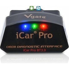 Uravas Store Vgate Icar Bluetooth 3.0 Obd2 Kod Okuyucu Obdii Tarayıcı Tarama Aracı Araba Arıza Işığ