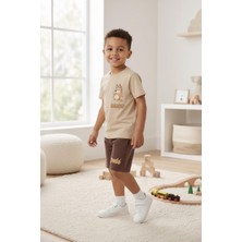 Butik Erkek Çocuk %100 Pamuklu Alt - Üst Şortlu Takım