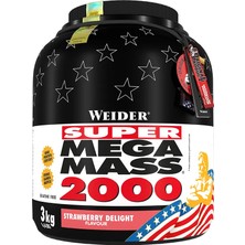 Weider Mega Mass 2000 3000 Gr Çılek (Orijinal Distribütör Bandrollü)