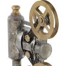 Deco 79 Metal Film Dekoratif Kamera Heykeli, 28X13X38 Cm, Siyah