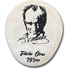 LN-1938 Fikirler Ölmez Atatürk Desenli Ergonomik Suya Dayanıklı Bileklikli Mouse Pad