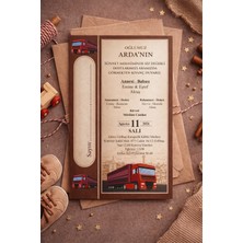 Gmt Ambalaj Kamyon Temalı Sünnet Davetiyesi – Kraft & Vintage Tasarım – Kişiye Özel Baskı Davetiye