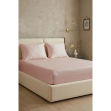 First Choice %100 Pamuk Saten 200 Tc (80 Tel) Lastikli Çarşaf Seti Pudra